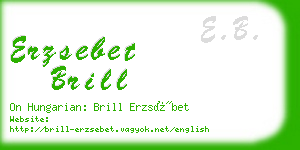 erzsebet brill business card